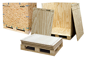 Tipos de embalaje retornable: caja de madera reutilizable y desmontable