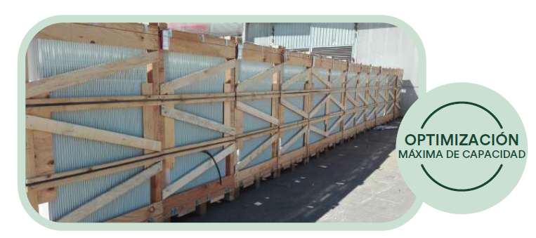 Embalaje para paneles solares - Optimización en transporte y almacenamiento 